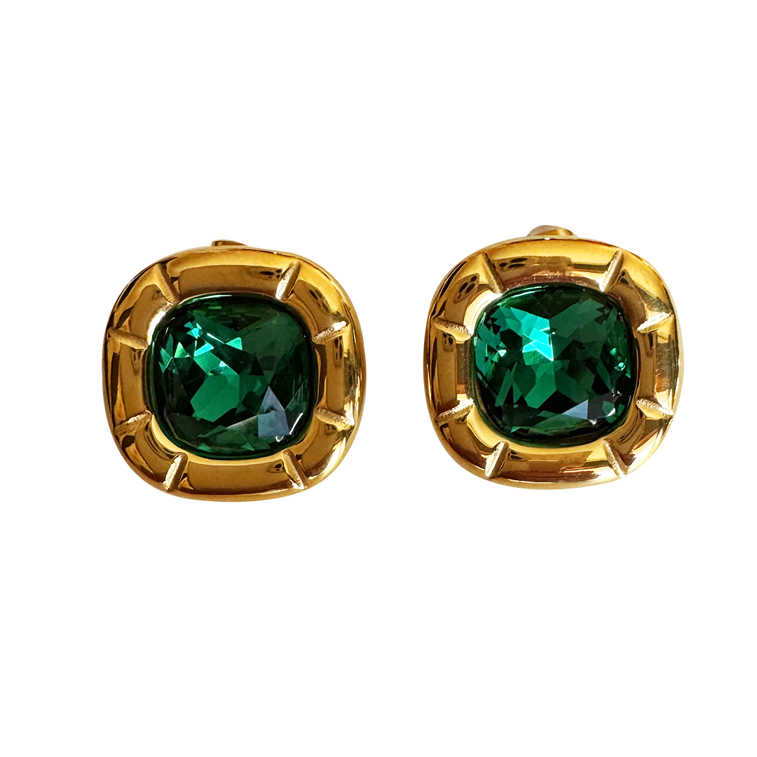 Brinco Majestade Dourado e Verde