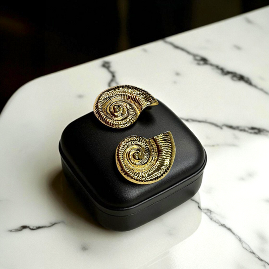 Brinco Caracol Espiral Dourado