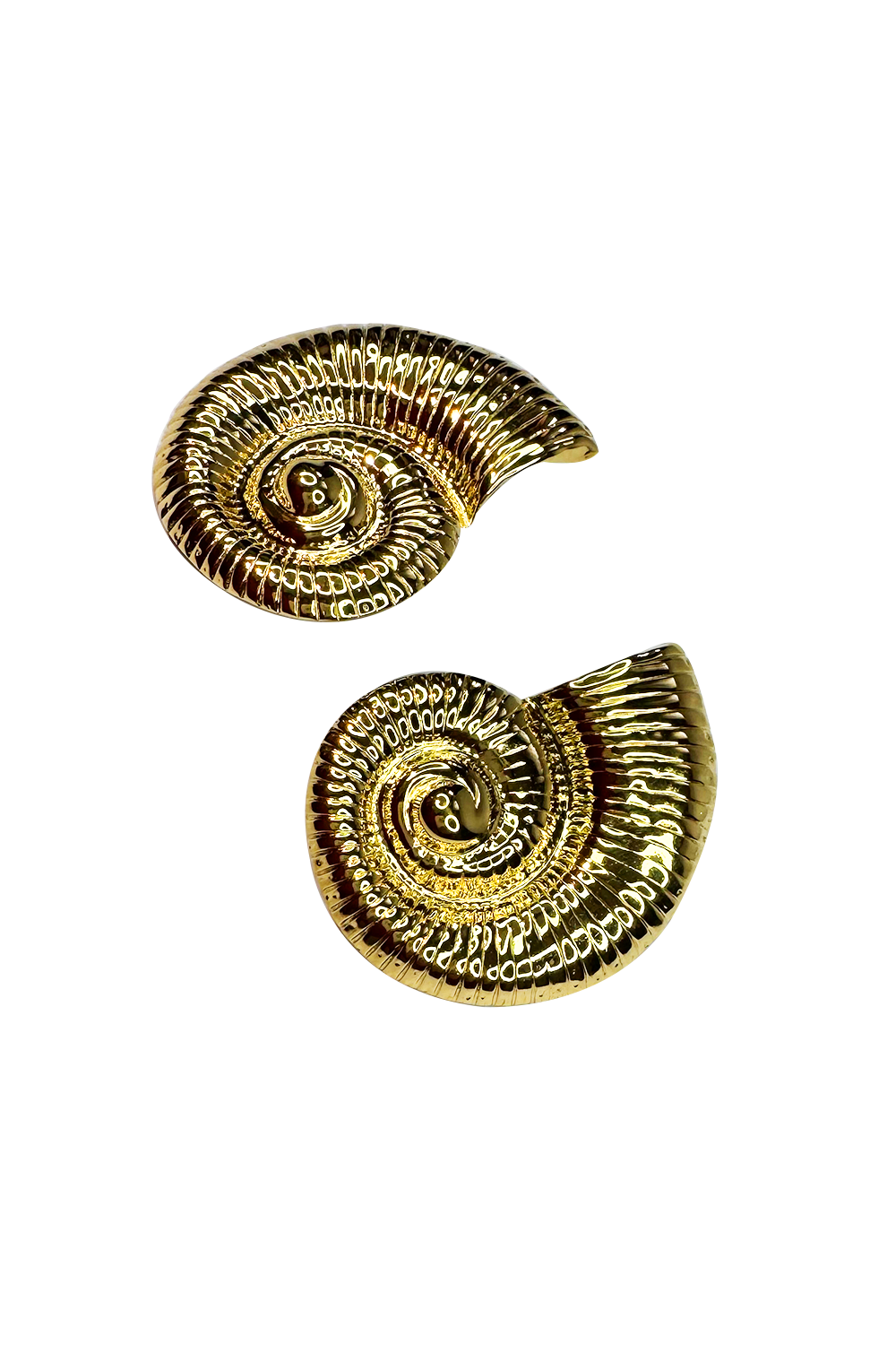 Brinco Caracol Espiral Dourado