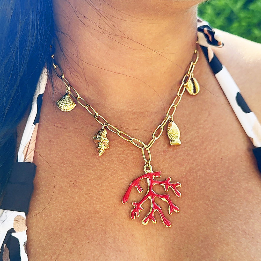 Colar Coral Encanto