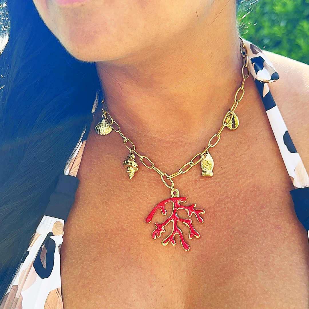 Colar Coral Encanto