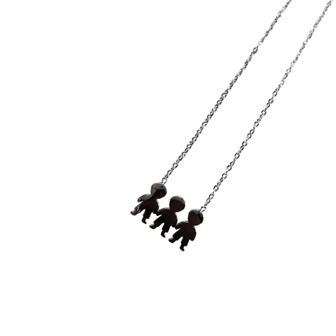 Colar Laços Prateado