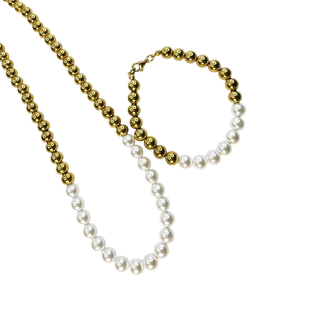 Conjunto Éloah Dourado & Pérolas
