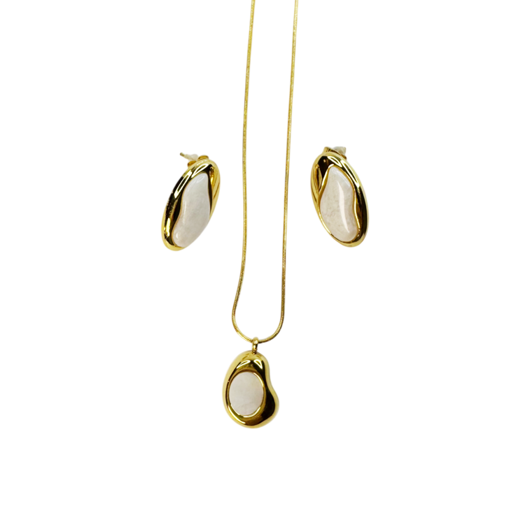 Conjunto Sorelle Dourado & Branco
