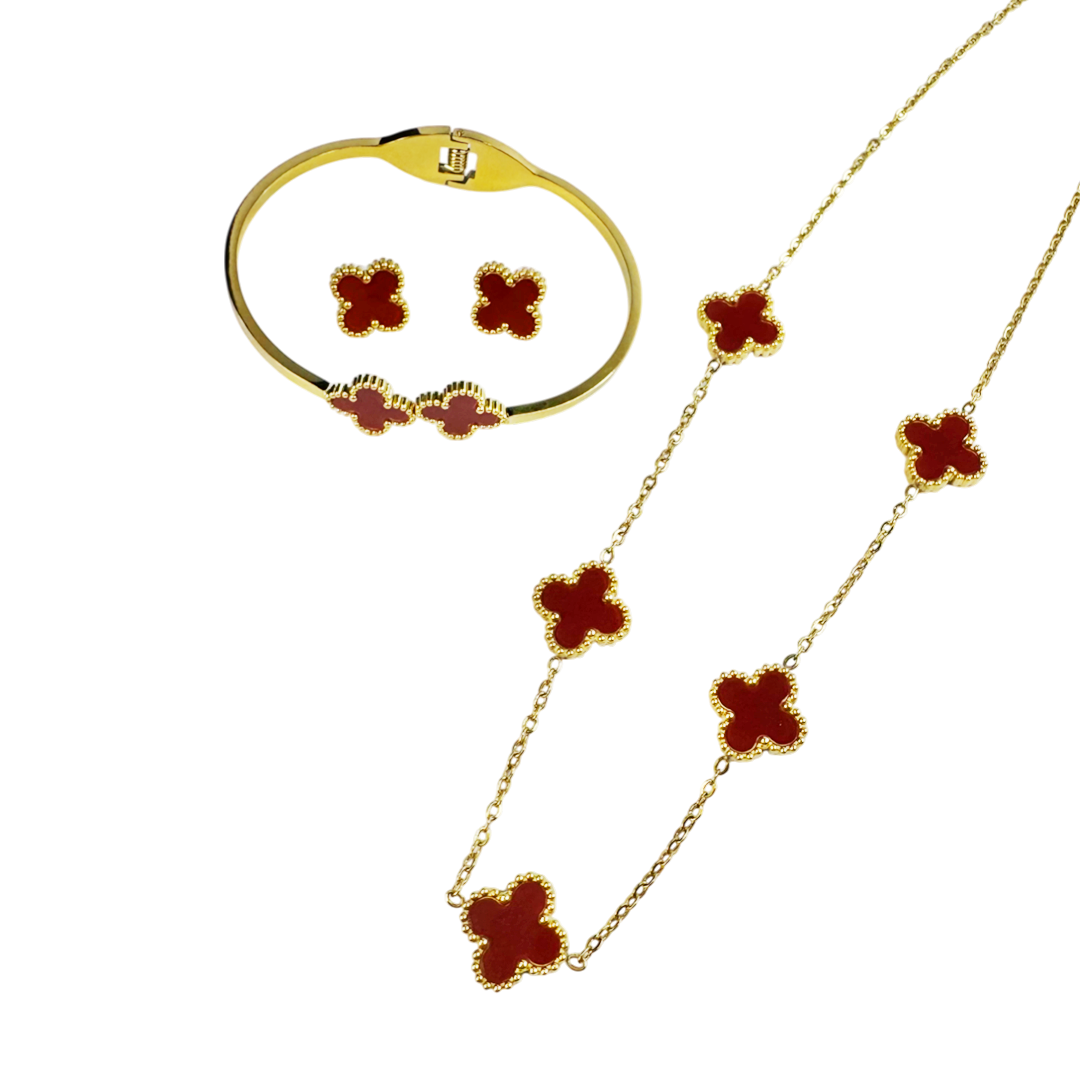 Conjunto Elan Dourado Trevos
