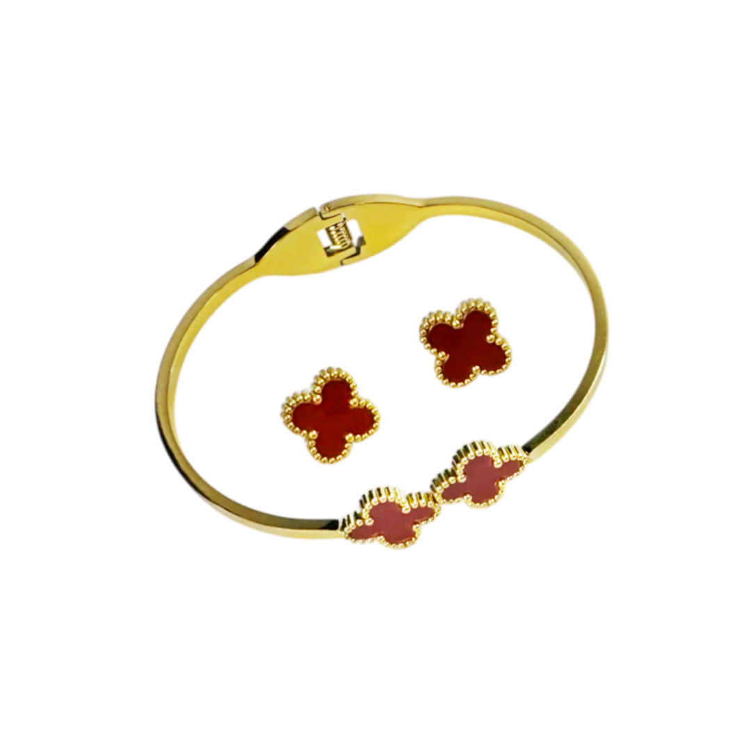 Conjunto Elan Dourado Trevos