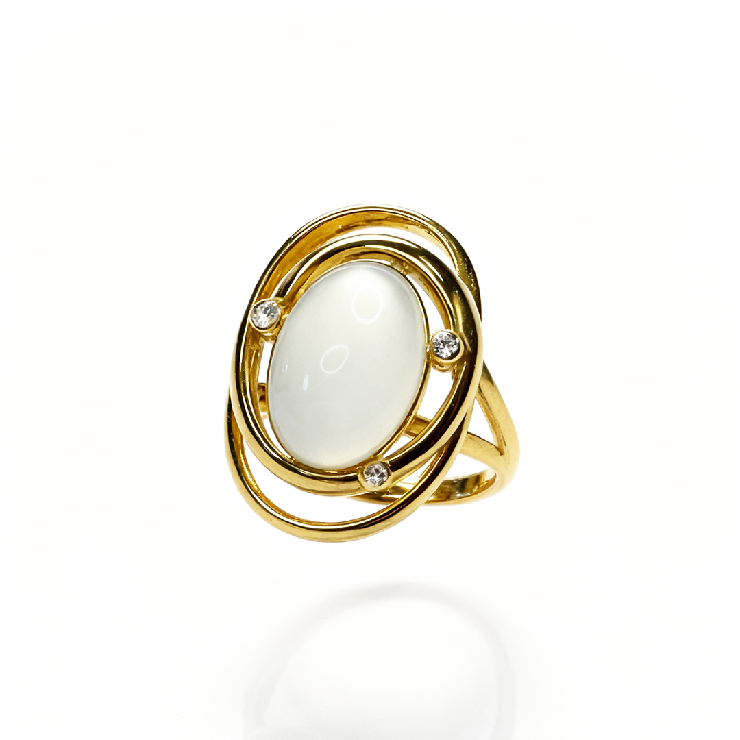 Anel Elipse Dourado