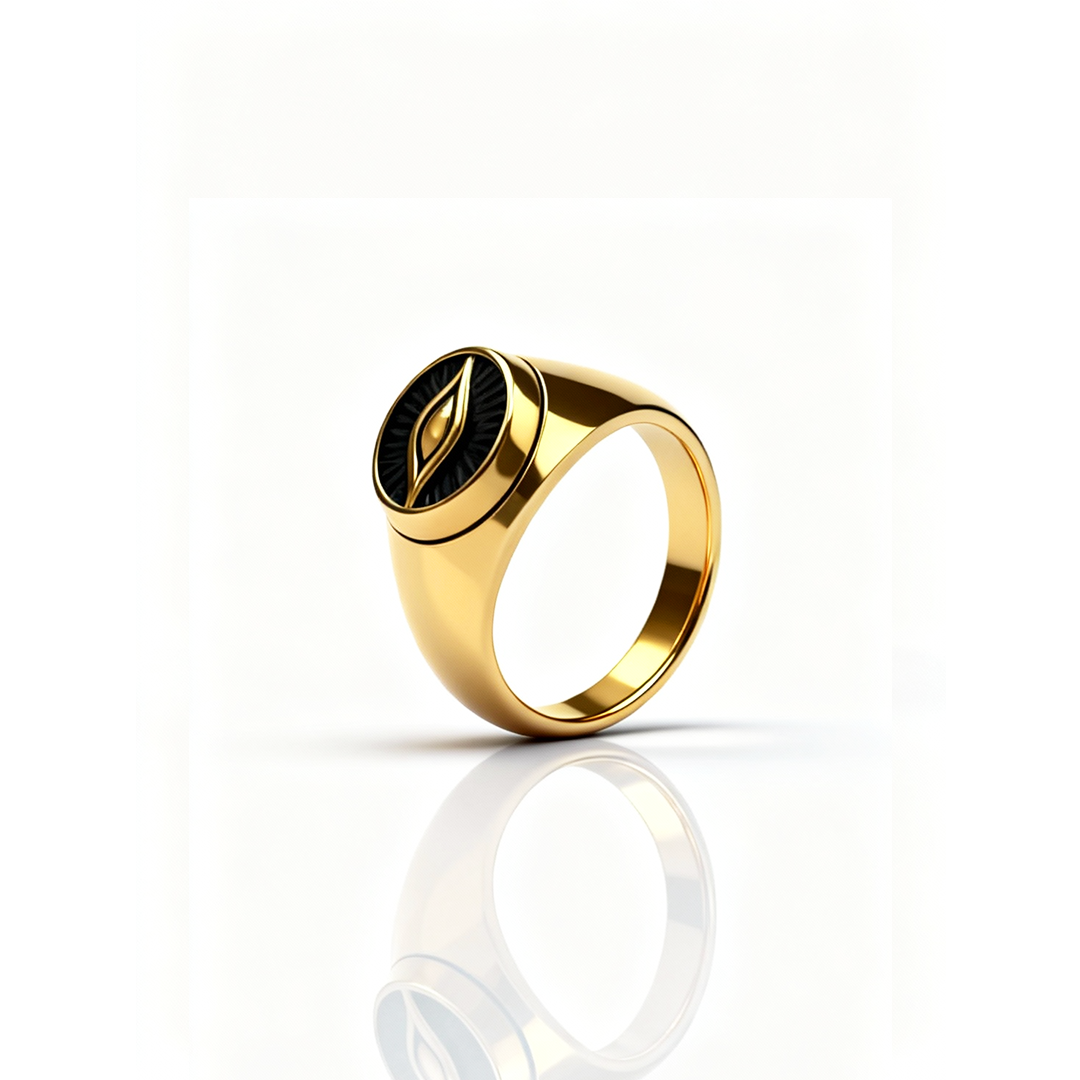 Anel Orbe Dourado Masculino