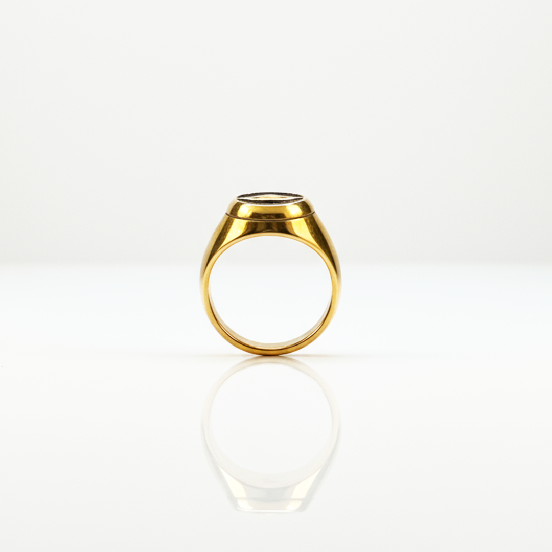 Anel Orbe Dourado Masculino