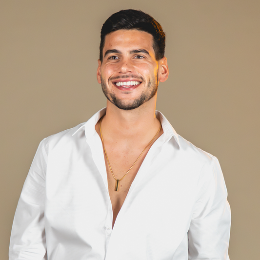 Colar Ponto Dourado Masculino