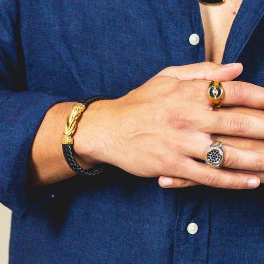 Pulseira Vínculo Dourado Masculina