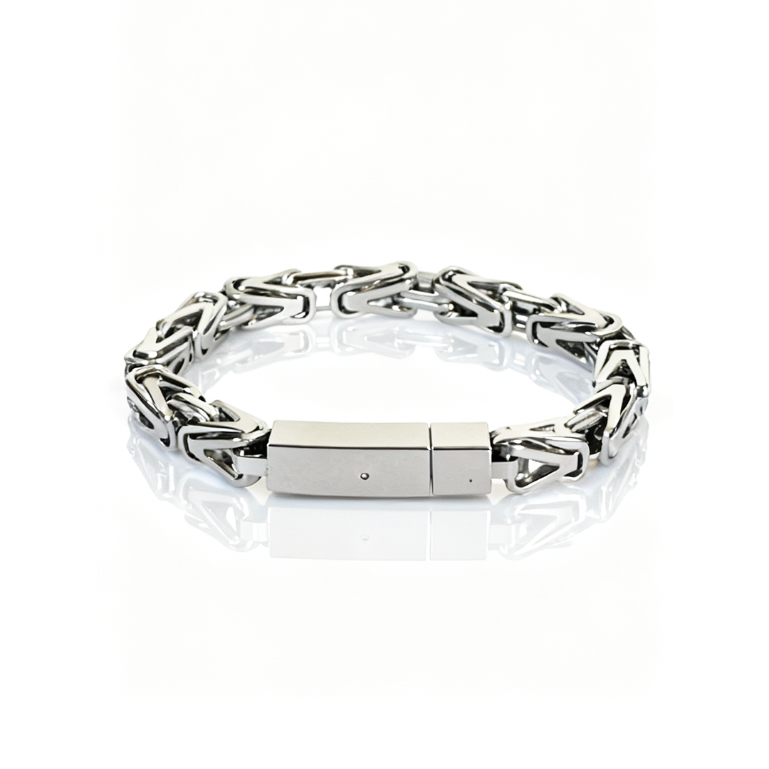 Pulseira Urban Prateada Masculina