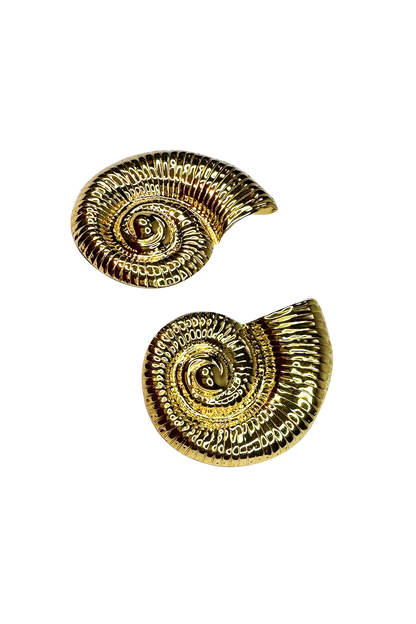 Brinco Caracol Espiral Dourado