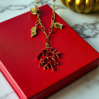 Colar Coral Encanto