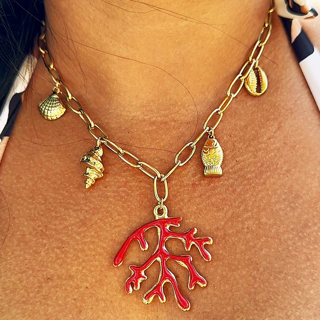 Colar Coral Encanto