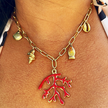 Colar Coral Encanto