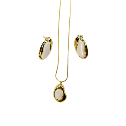 Conjunto Sorelle Dourado & Branco