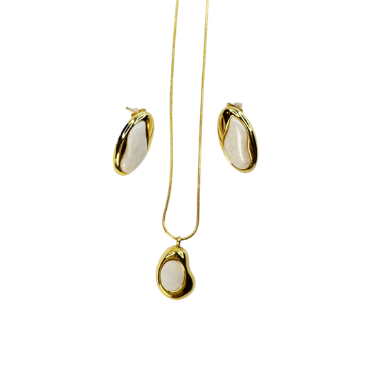 Conjunto Sorelle Dourado & Branco