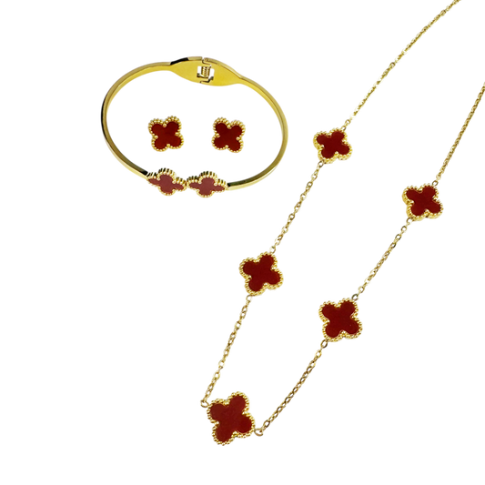 Conjunto Elan Dourado Trevos