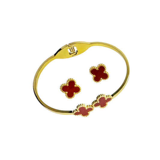 Conjunto Elan Dourado Trevos