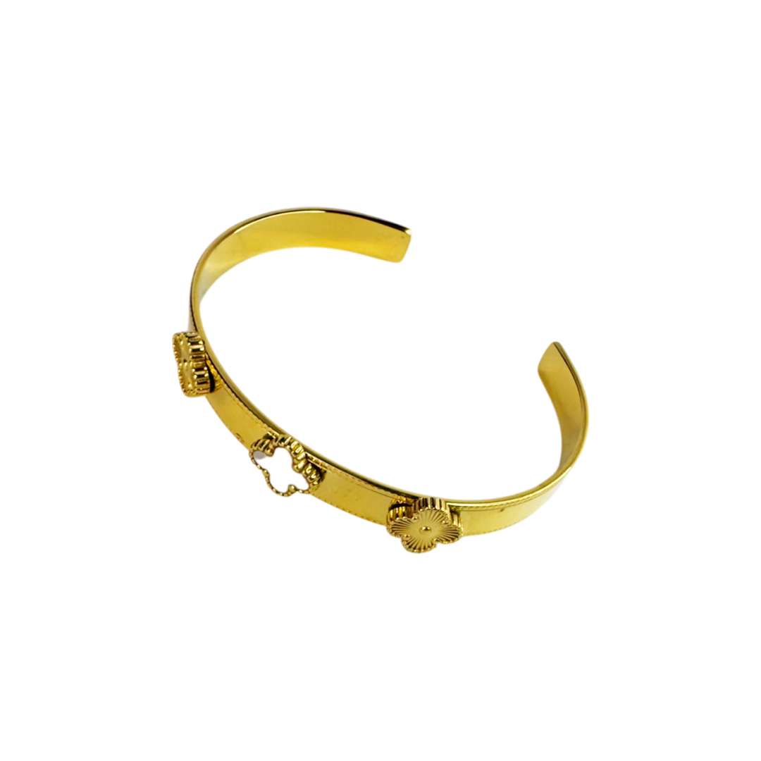 Bracelete Trevos Madrepérola Branca