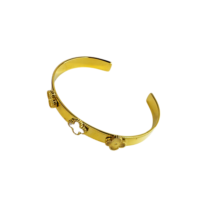 Bracelete Trevos Madrepérola Branca