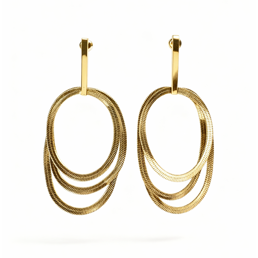 Brinco Três Lumes Dourado