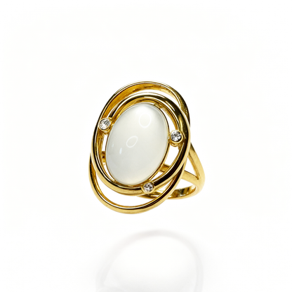 Anel Elipse Dourado