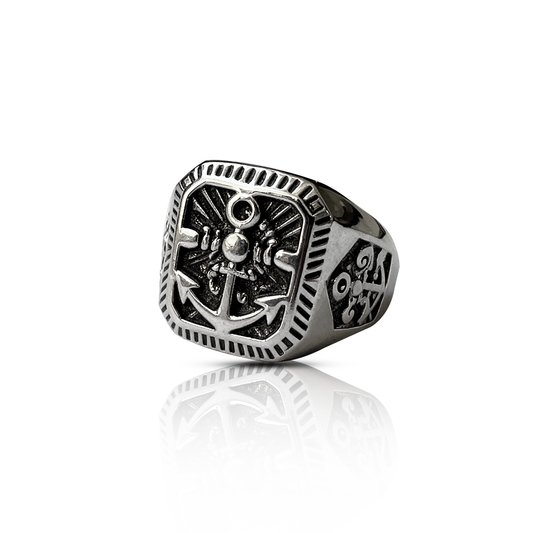 Anel Marinus Prateado Masculino