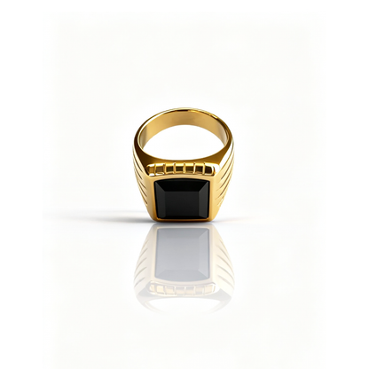 Anel Stone Dourado Masculino