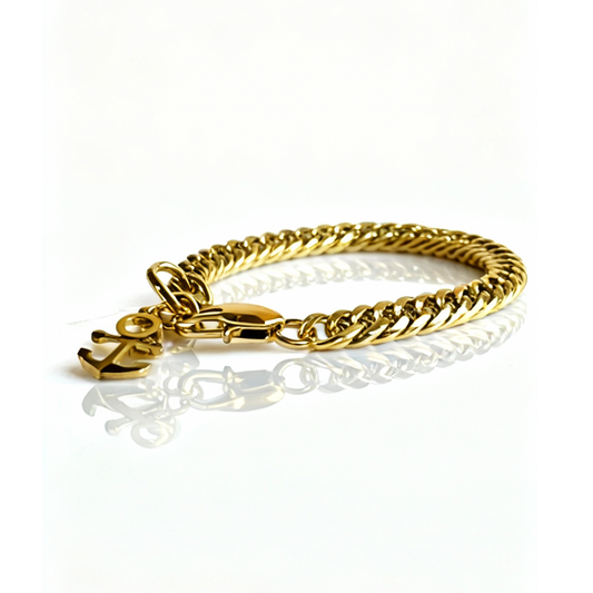Pulseira Anchor Dourada Masculina