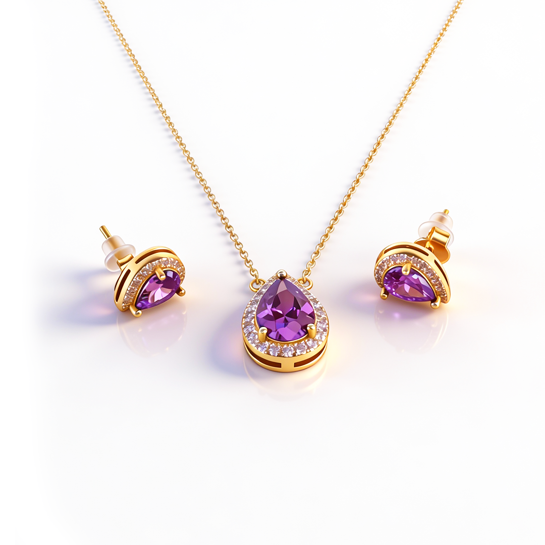 Conjunto Violette Ouro 18K